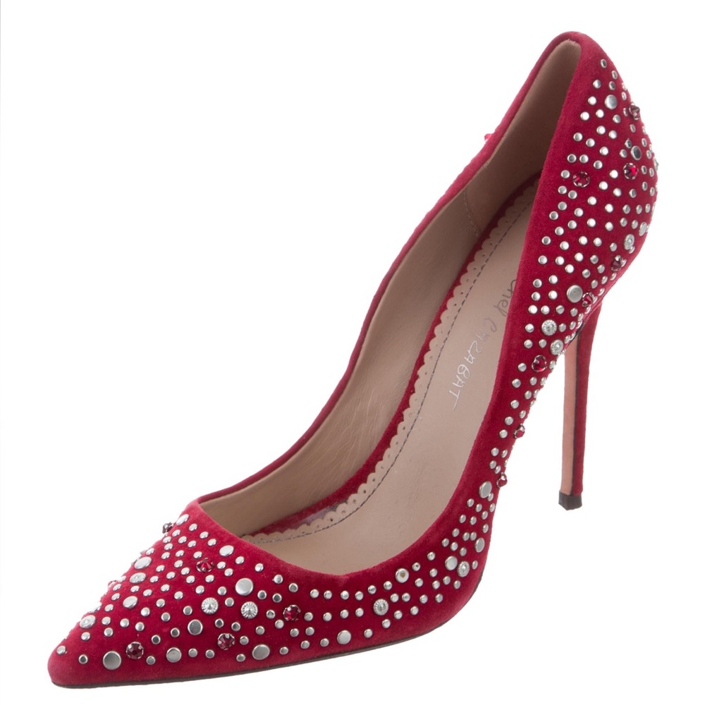 Glamorous Red Rhinestone Stiletto Heels